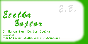 etelka bojtor business card